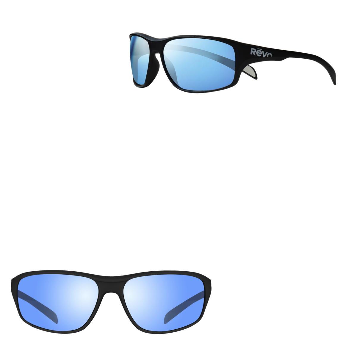 Revo Sunglasses Vertex Sport Performance Wrap Sunglasses - Matte Black - Size 65-14-133