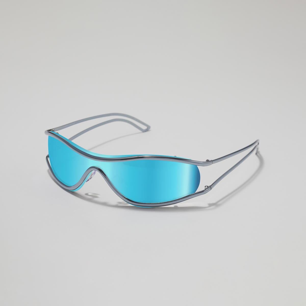 Revo Sunglasses NRGY Gravity Shield Sunglasses - Light Metallic Blue - Size 134-0-130