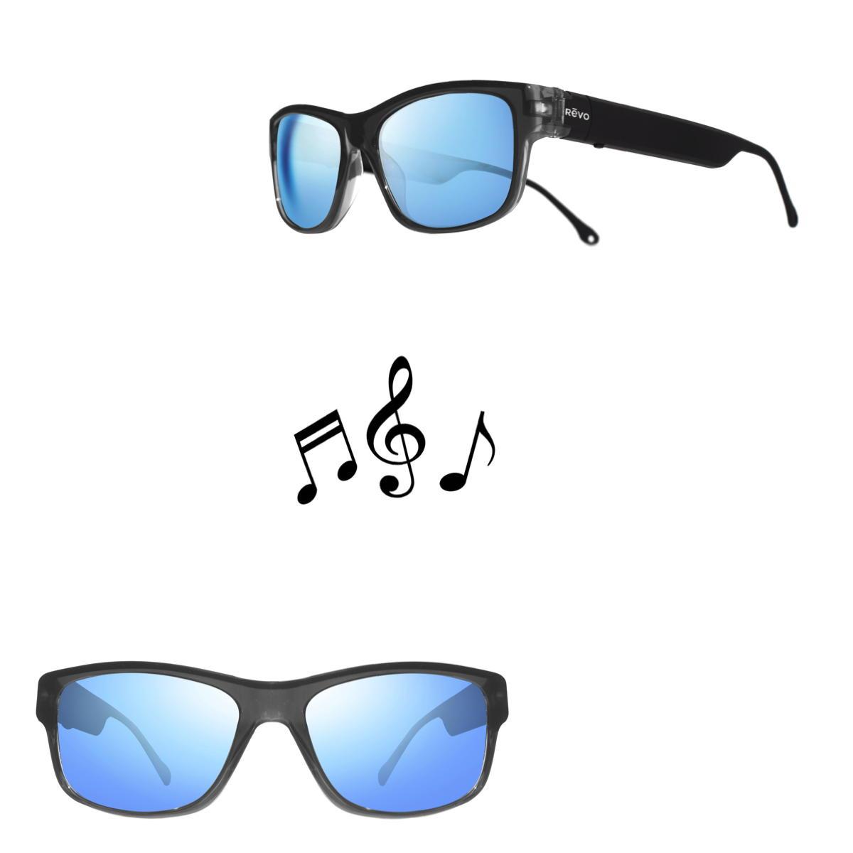 Revo Sunglasses Sonic 2 Bluetooth Audio Sunglasses - Crystal Gray - Size 57-17-145