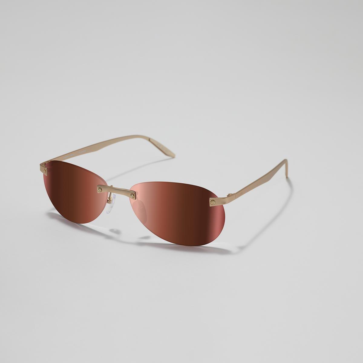 Revo Sunglasses NRGY Voyager Aviator Sunglasses - Satin Gold - Size 62-17-135