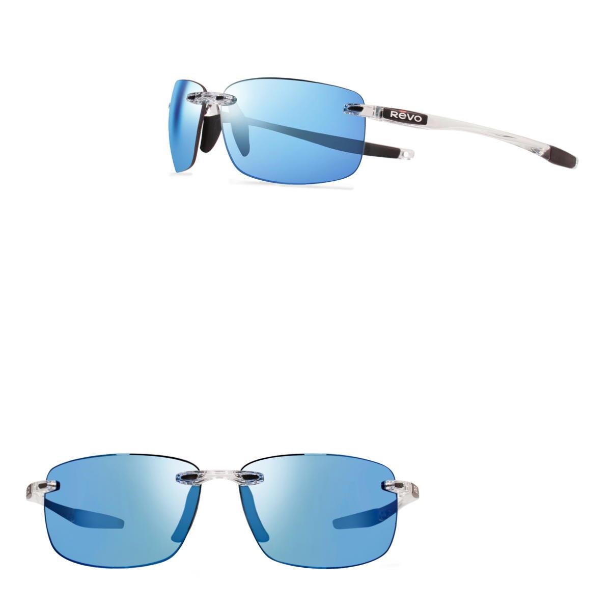 Revo Sunglasses Descend XL Rimless Sunglasses - Crystal - Size 65-13-139 