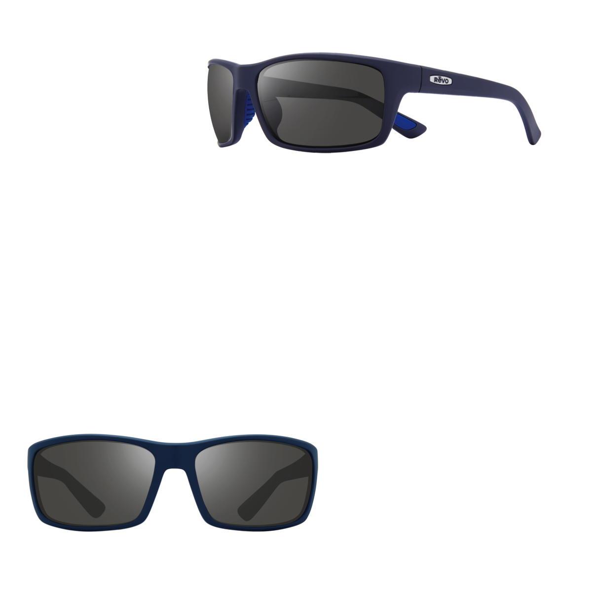 Revo Sunglasses Rebel Sport Wrap Sunglasses with Superflex - Matte Blue - Size 64-15-125