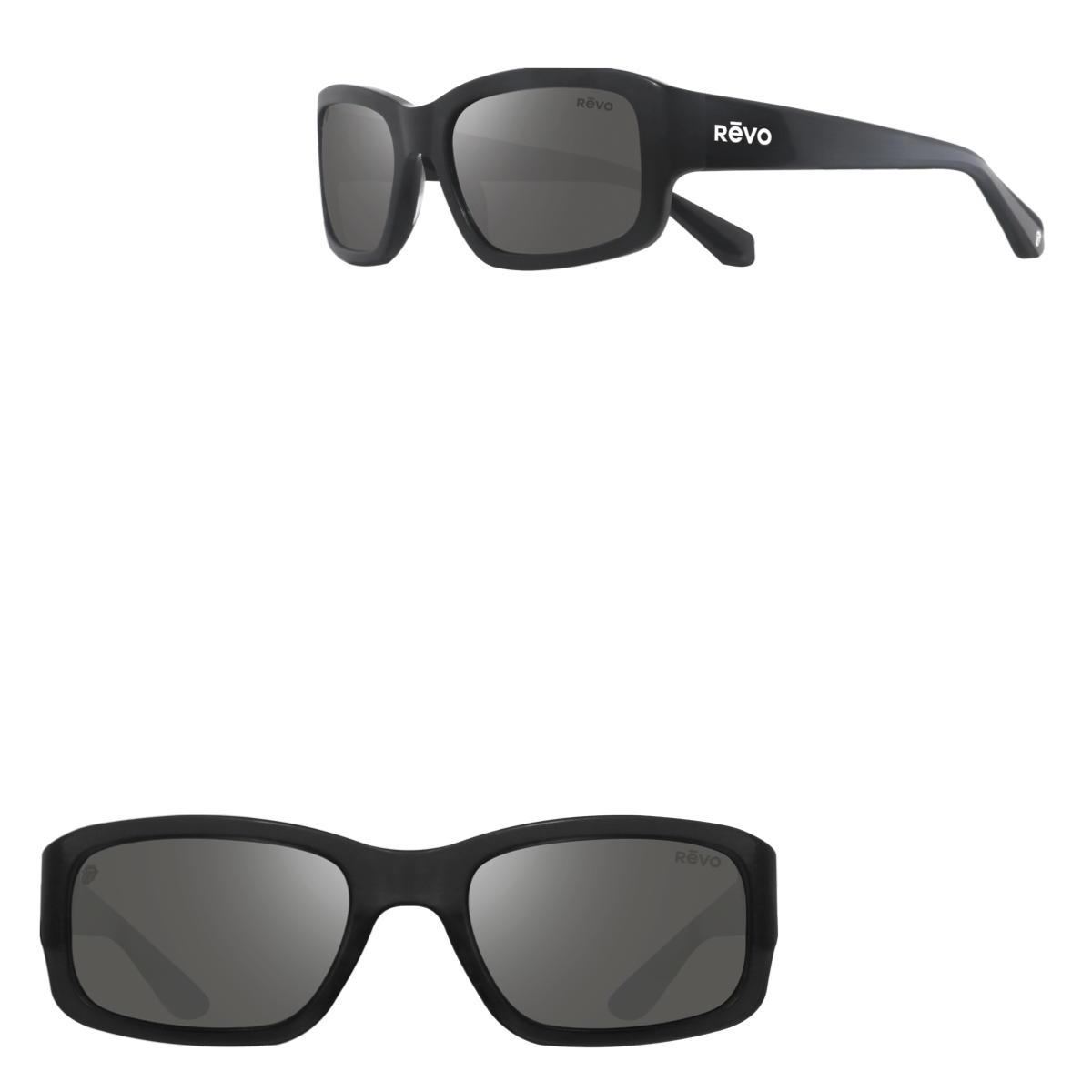 Revo Sunglasses Rolling Stones x Revo Shine a Light Wrap Sunglasses - Matte Black - Size 59-21-135