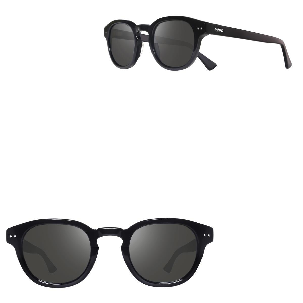 Revo Sunglasses Sterling Sunglasses - Shiny Black - Size 48-24-145