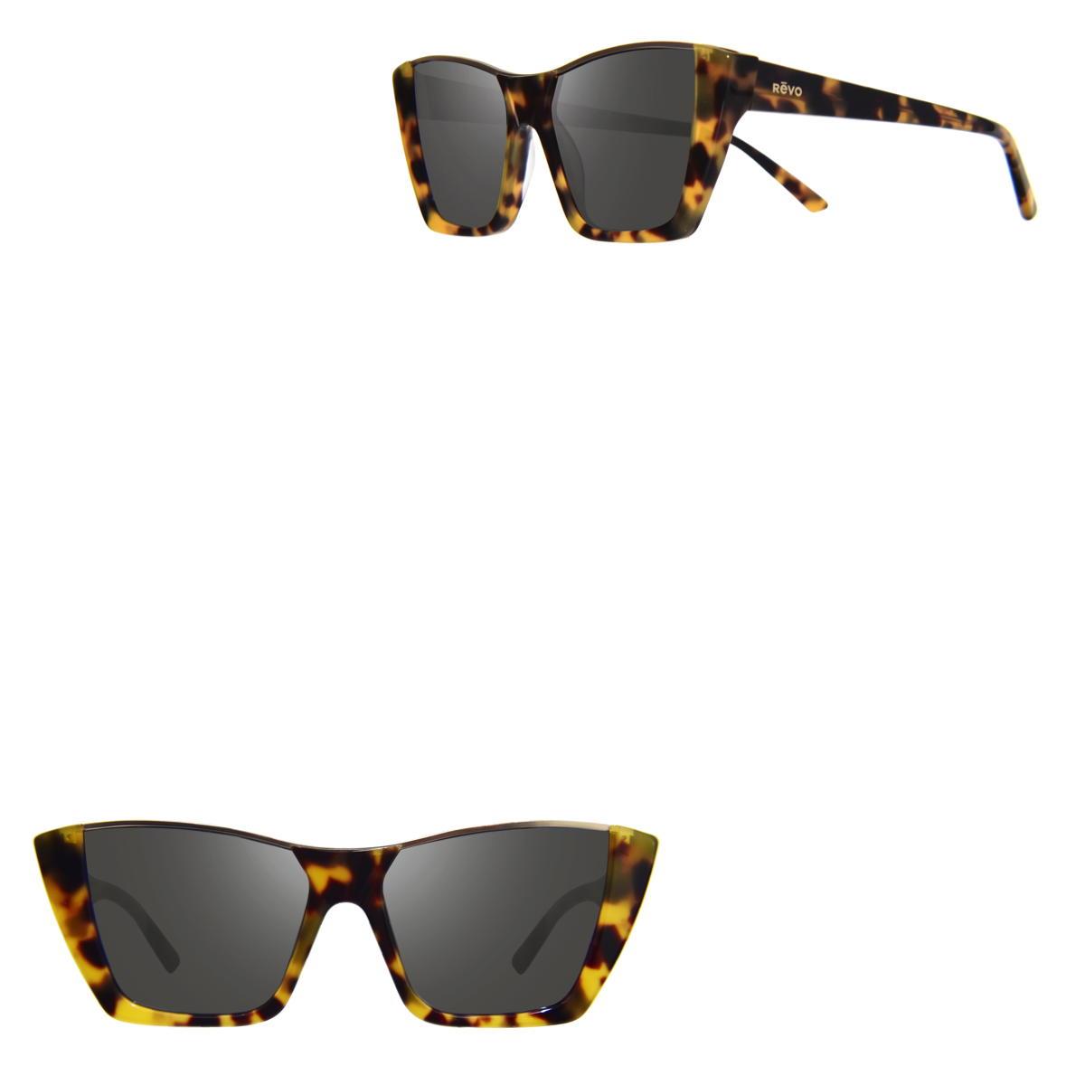 Revo Sunglasses Chelsea Oversized Cat Eye Sunglasses - Tortoise - Size 55-16-145