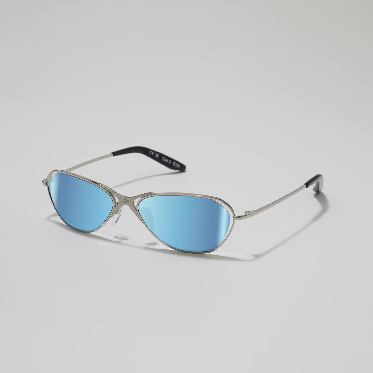 Revo Sunglasses NRGY Loop Modified Aviator Sunglasses - Chrome - Size 54-17-140
