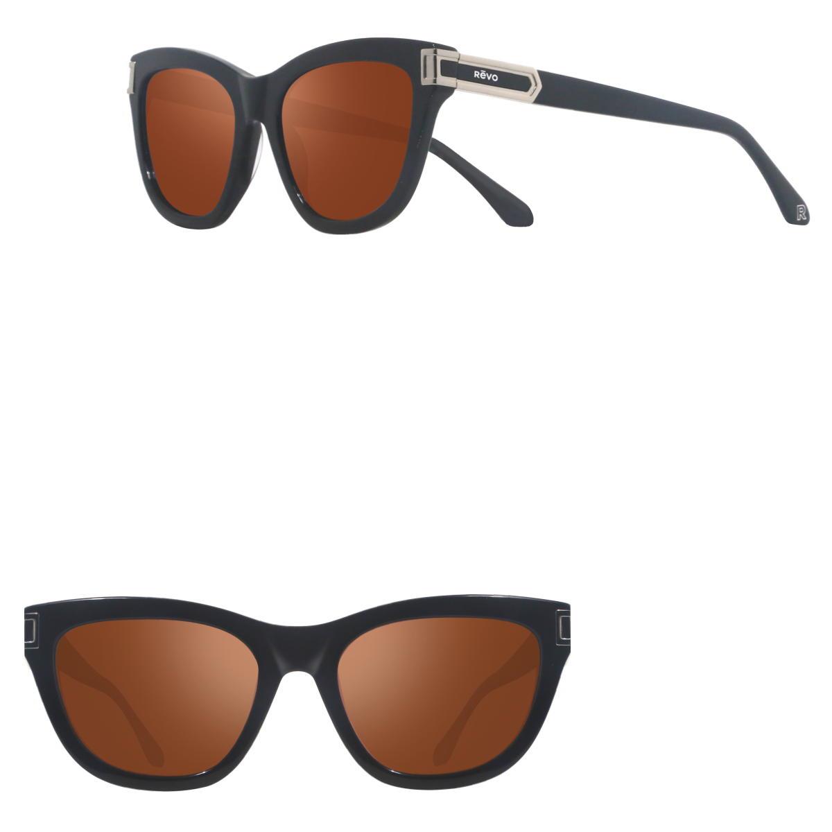 Revo Sunglasses Olive Cat Eye Polarized Sunglasses - Black - Size 53-20‌-‌140