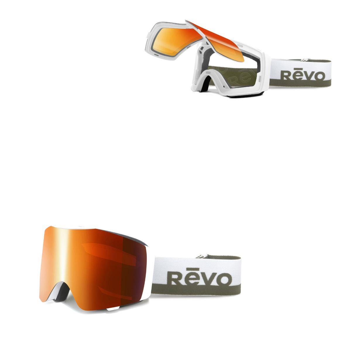 Revo Sunglasses Apex No 14 Goggles with Interchangeable Lens - Matte White