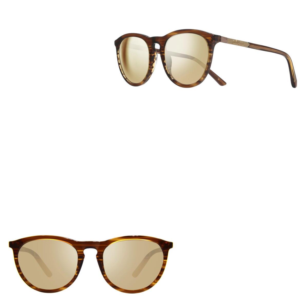 Revo Sunglasses Sage Eco-Friendly Round Sunglass - Amber Horn - Size 53-20-140