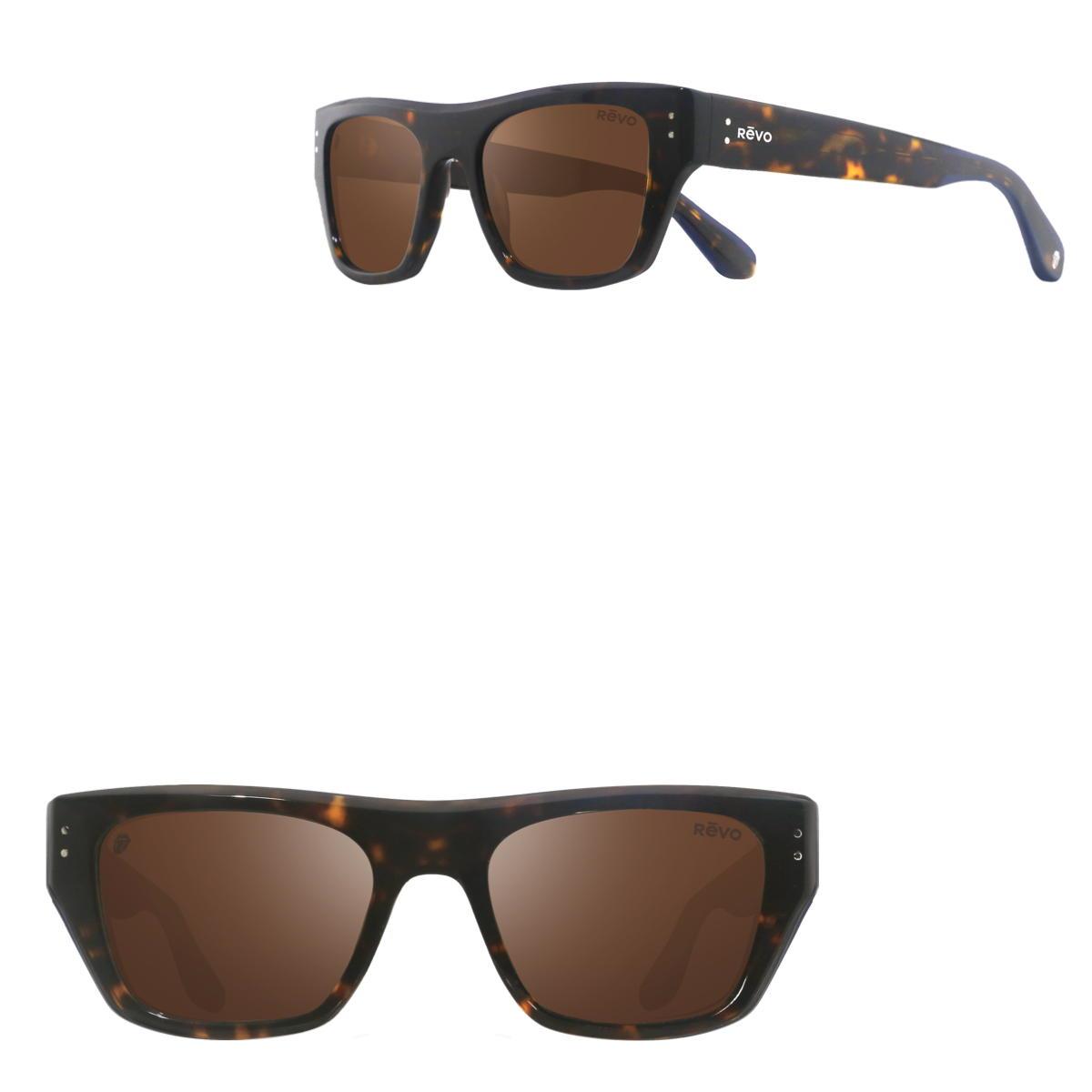 Revo Sunglasses Rolling Stones x Revo Happy Wayfarer Polarized Sunglasses - Tortoise - Size 54-21-145