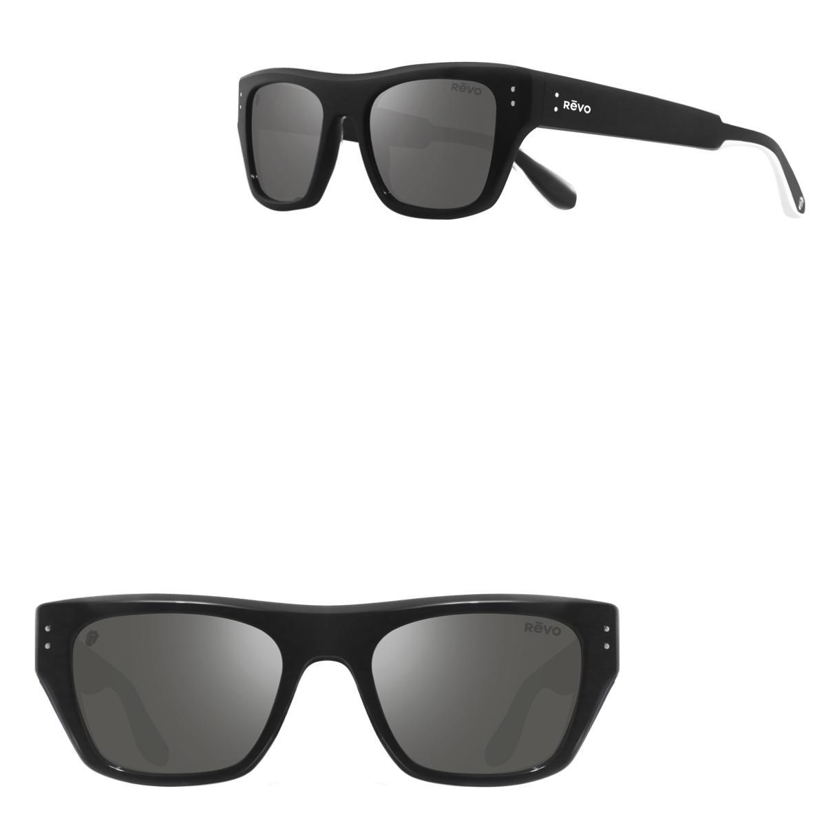 Revo Sunglasses Rolling Stones x Revo Happy Wayfarer Polarized Sunglasses - Black - Size 54-21-145