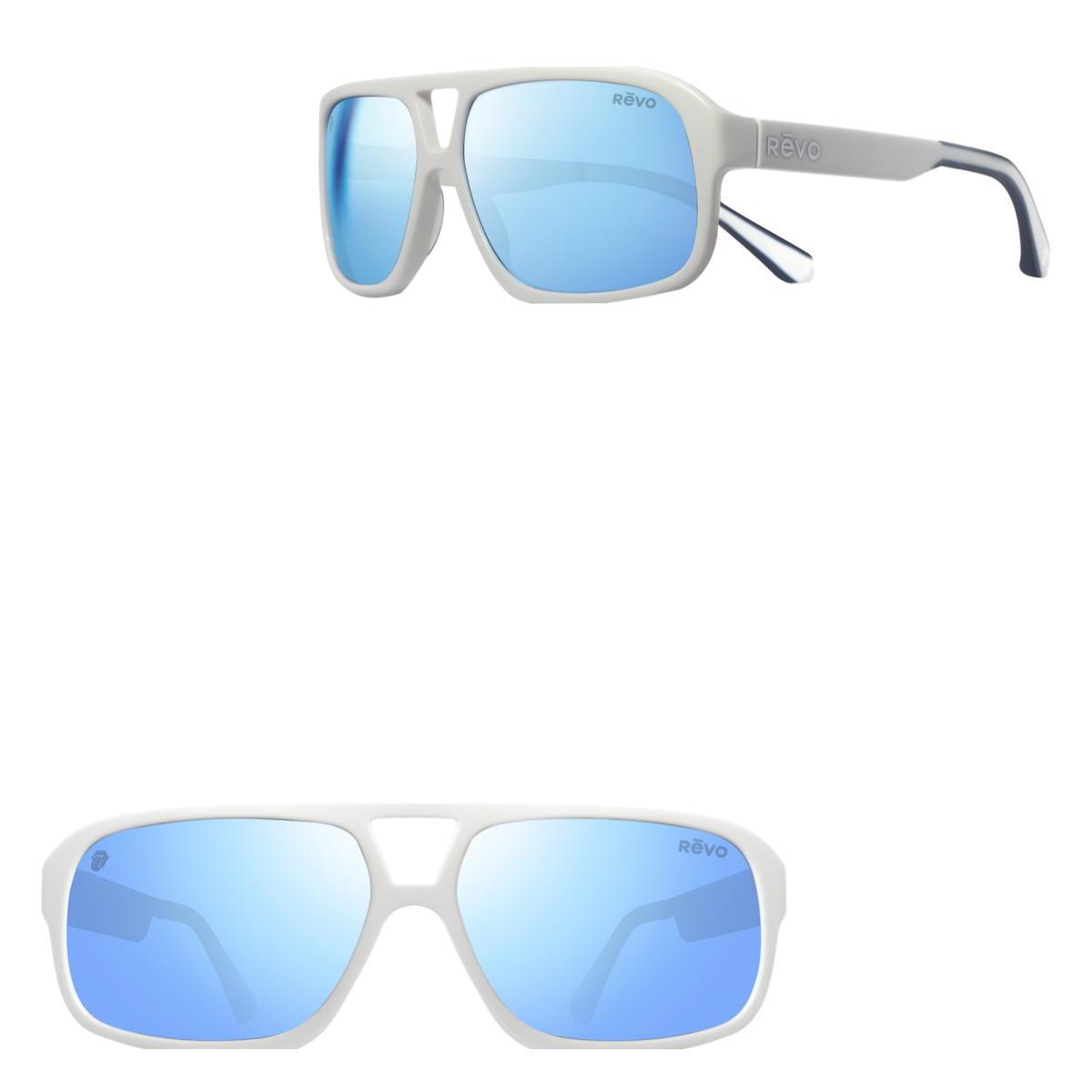Revo Sunglasses Rolling Stones x Revo Wild Horses Aviator Sunglasses - Matte White - Size 63-15-135