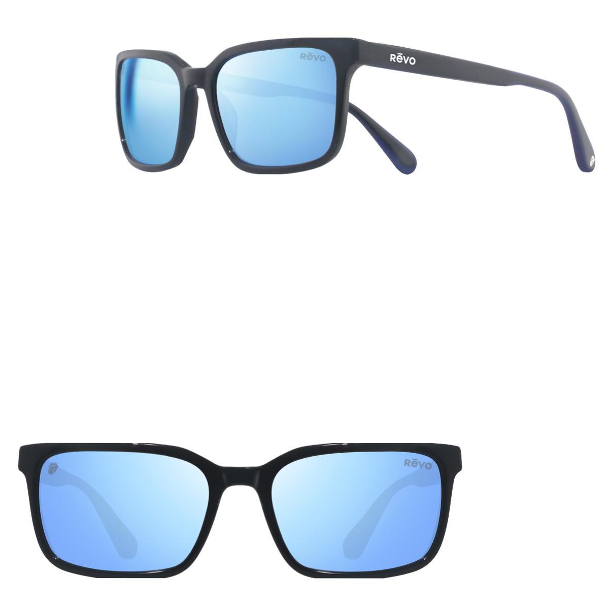 Revo Sunglasses Rolling Stones x Revo Sway Square Polarized Sunglasses - Black - Size 57-18-138