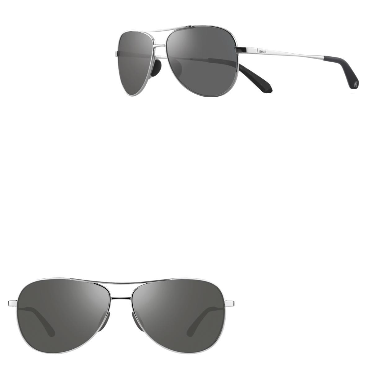 Revo Sunglasses Relay II Aviator Sunglasses - Chrome - Size 59-13-135