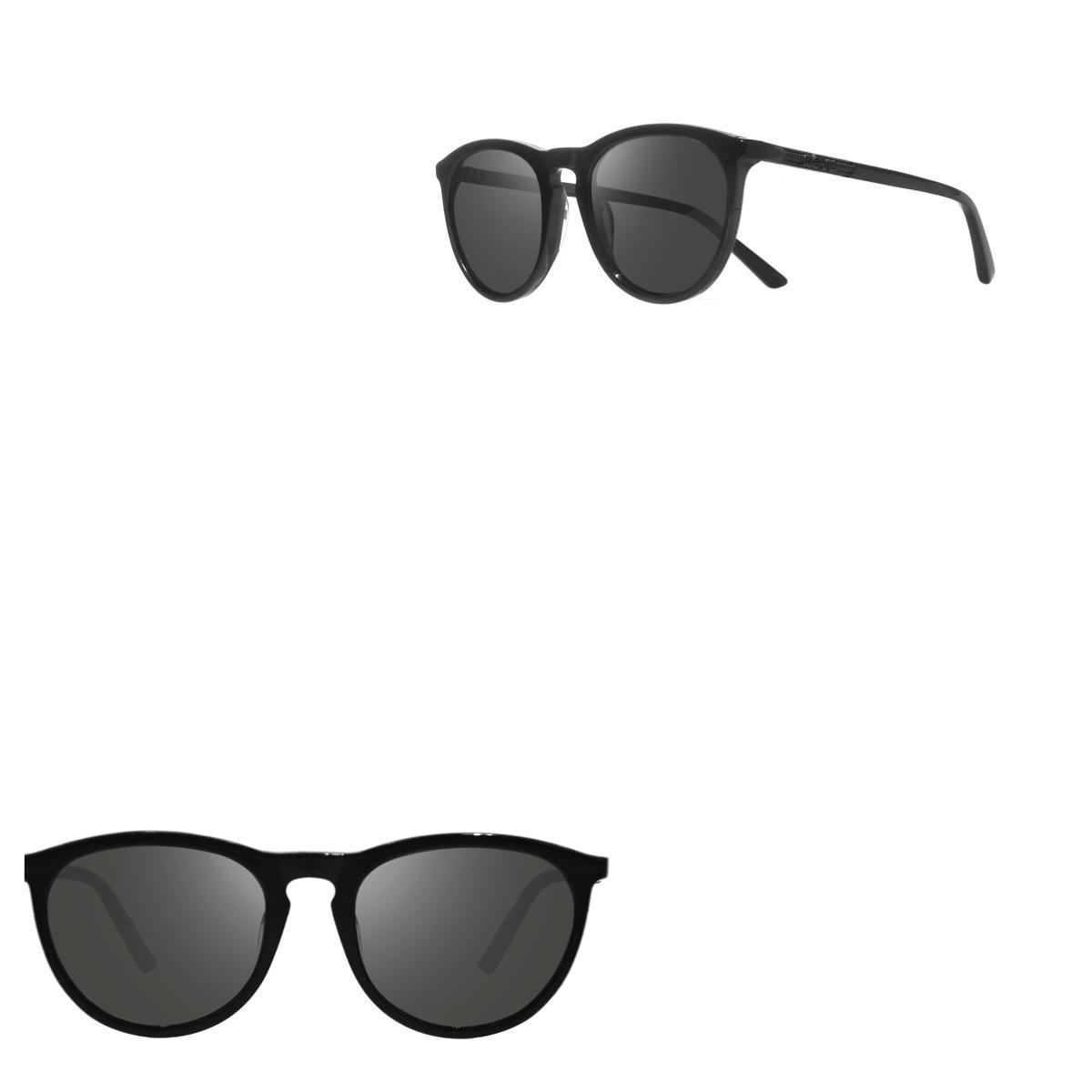 Revo Sunglasses Sage Eco-Friendly Round Sunglass - Black - Size 53-20-140