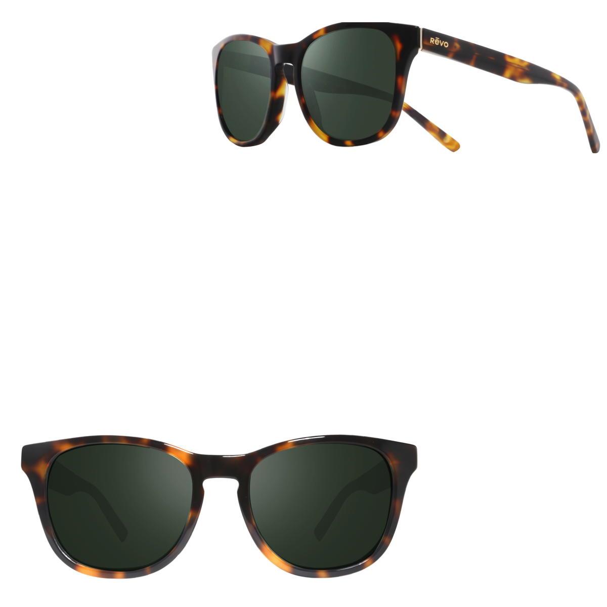 Revo Sunglasses Tatum Round Glass Lens Sunglasses - Shiny Tortoise - Size 54-19-145