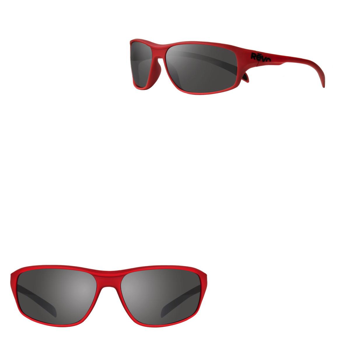 Revo Sunglasses Vertex Sport Performance Wrap Sunglasses - Matte Red - Size 65-14-133