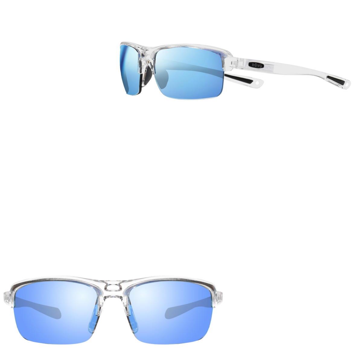 Revo Sunglasses Crux N Sport Wrap Sunglasses - Crystal - Size 63-10-130 