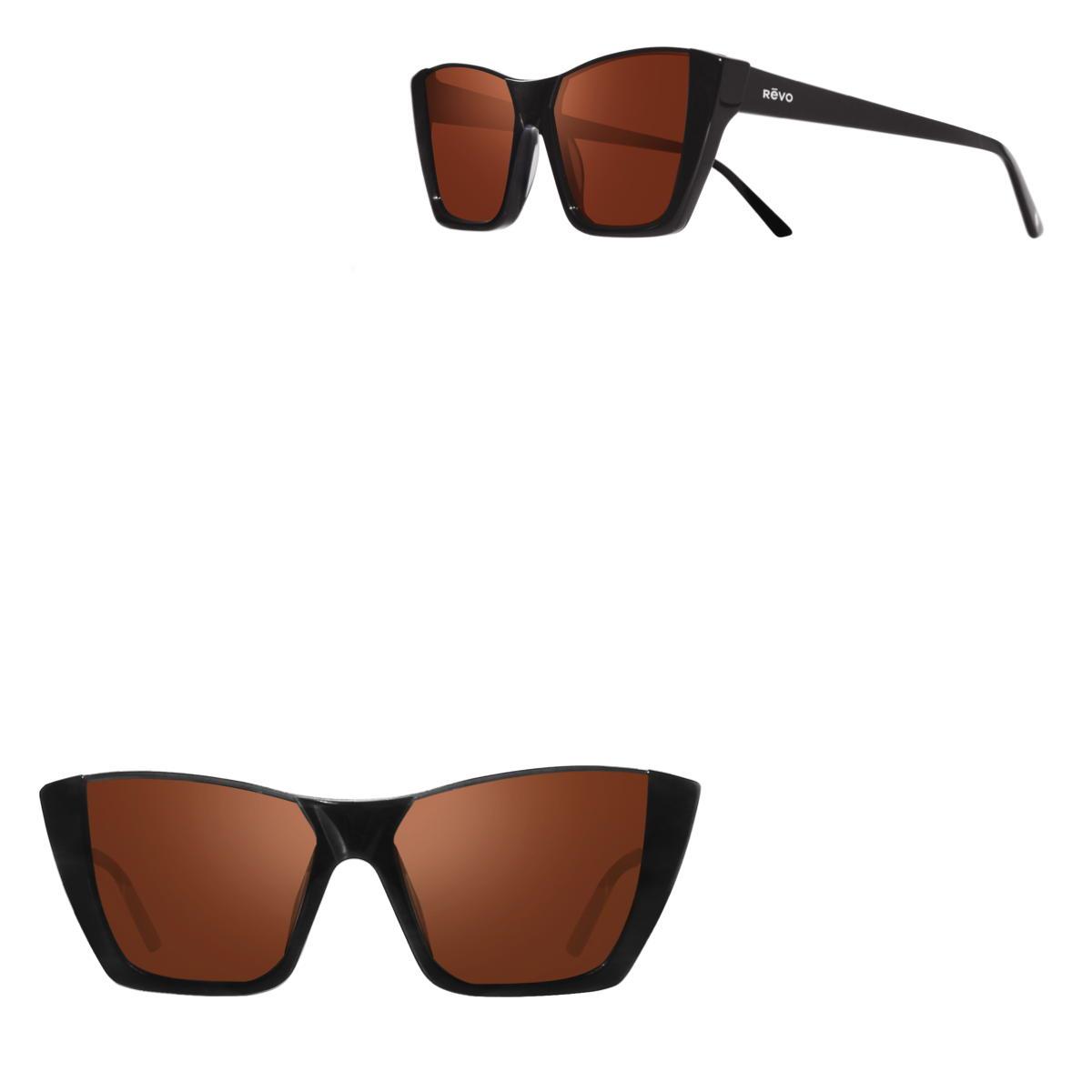 Revo Sunglasses Chelsea Oversized Cat Eye Sunglasses - Black - Size 55-16-145