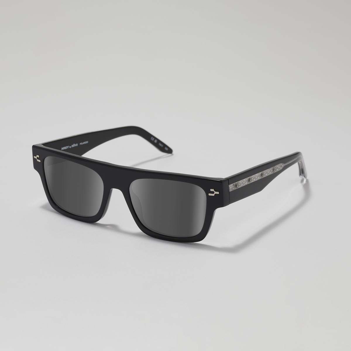 Revo Sunglasses NRGY Kepler Square Sunglasses - Black - Size 54-18-148