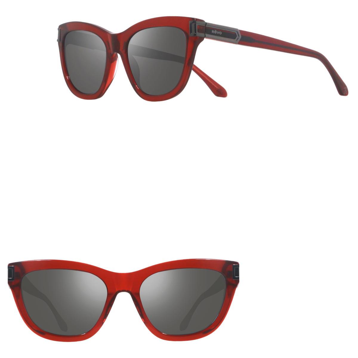 Revo Sunglasses Olive Cat Eye Polarized Sunglasses - Crystal Burgundy - Size 53-20‌-‌140