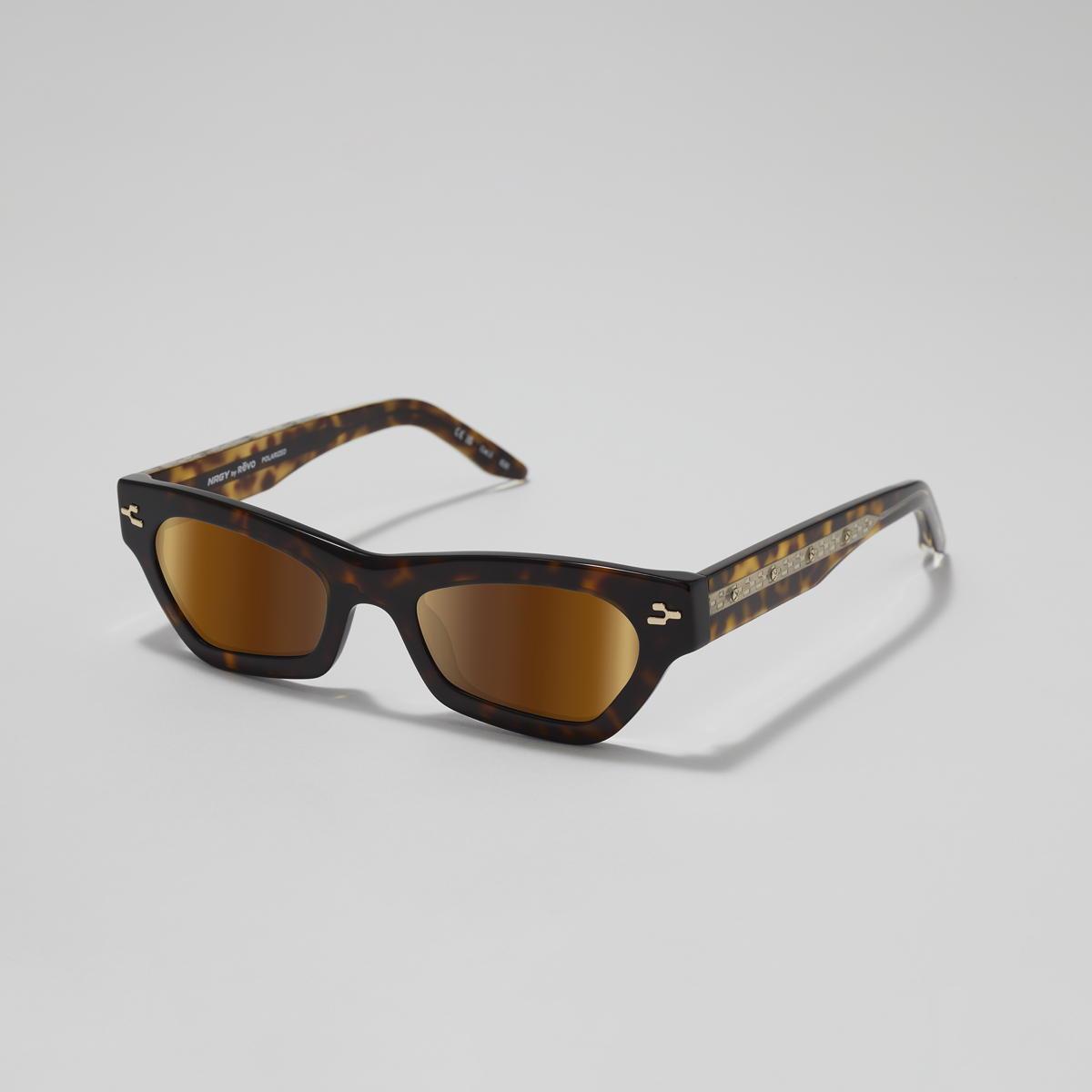 Revo Sunglasses NRGY Lynx Cat Eye Sunglasses - Tortoise - Size 49-20-140