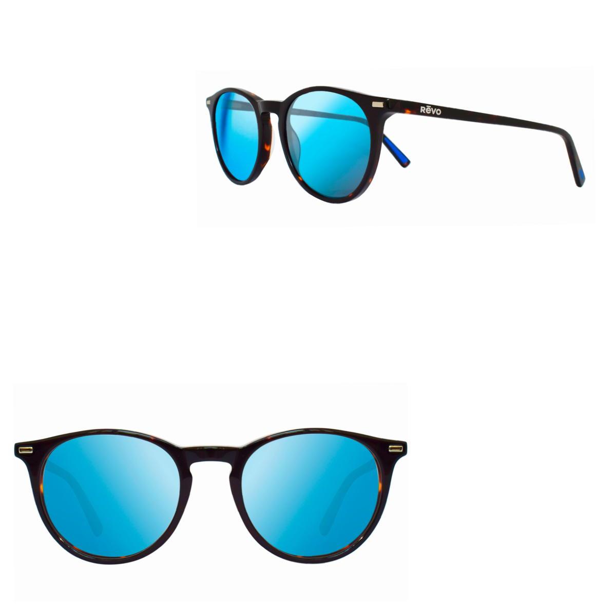 Revo Sunglasses Sierra Petite Round Glass Lens Sunglasses - TORTOISE - Size 49-19-145