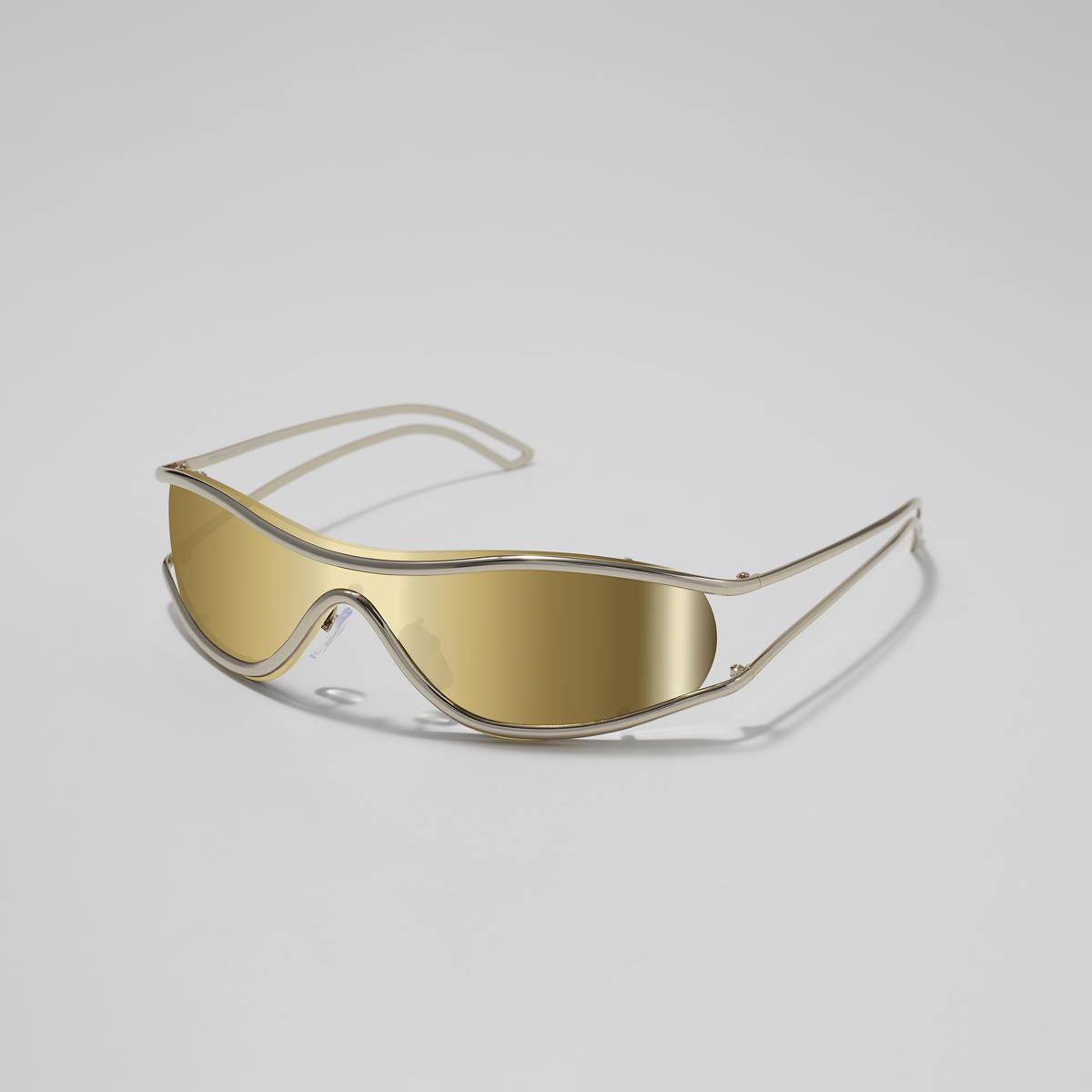 Revo Sunglasses NRGY Gravity Shield Sunglasses - Gold - Size 134-0-130