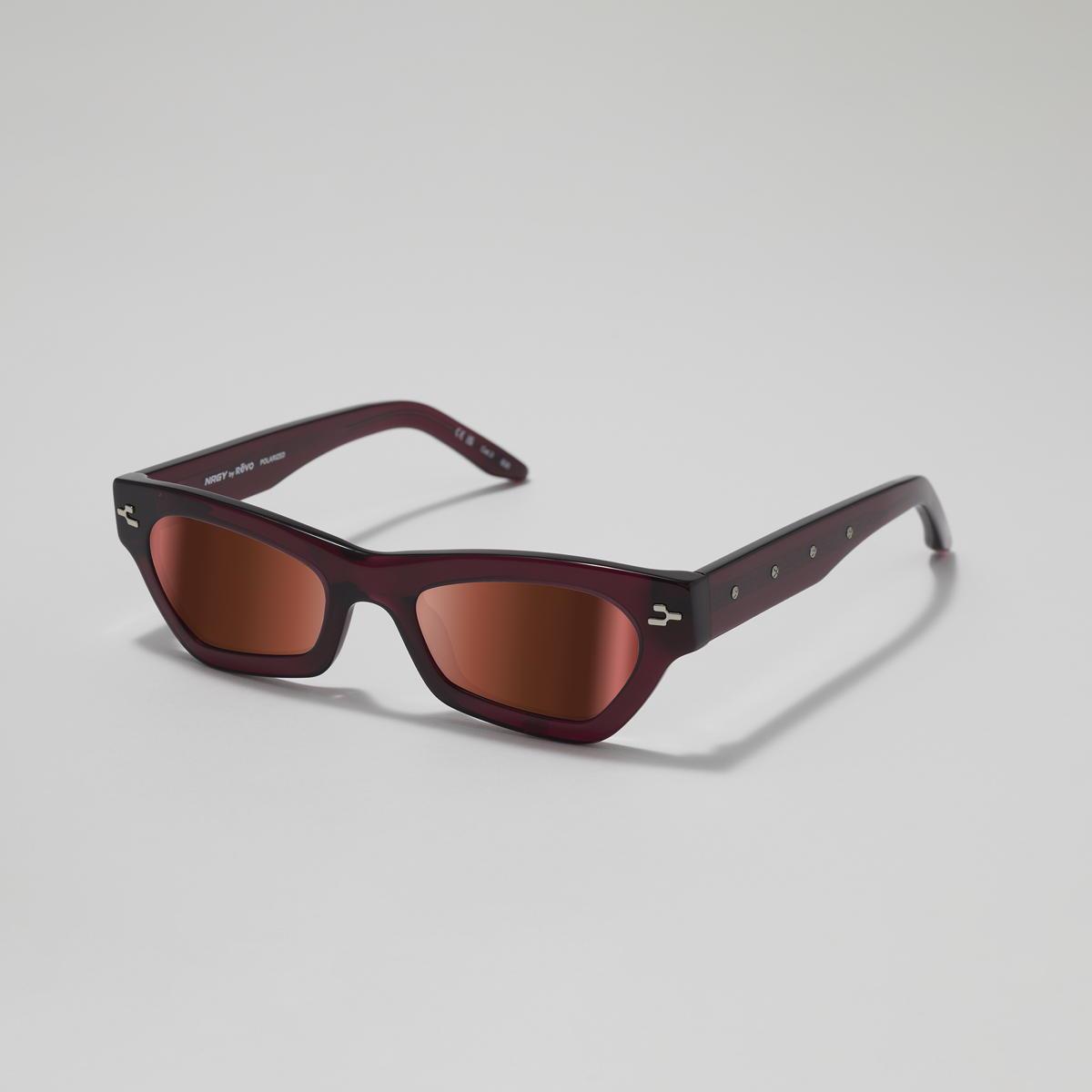 Revo Sunglasses NRGY Lynx Cat Eye Sunglasses - Crystal Burgundy - Size 49-20-140