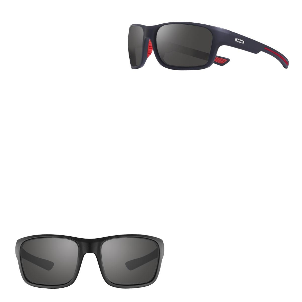 Revo Sunglasses Pointe Sporty Square Frame Sunglasses - Matte Black - Size 62-16-125