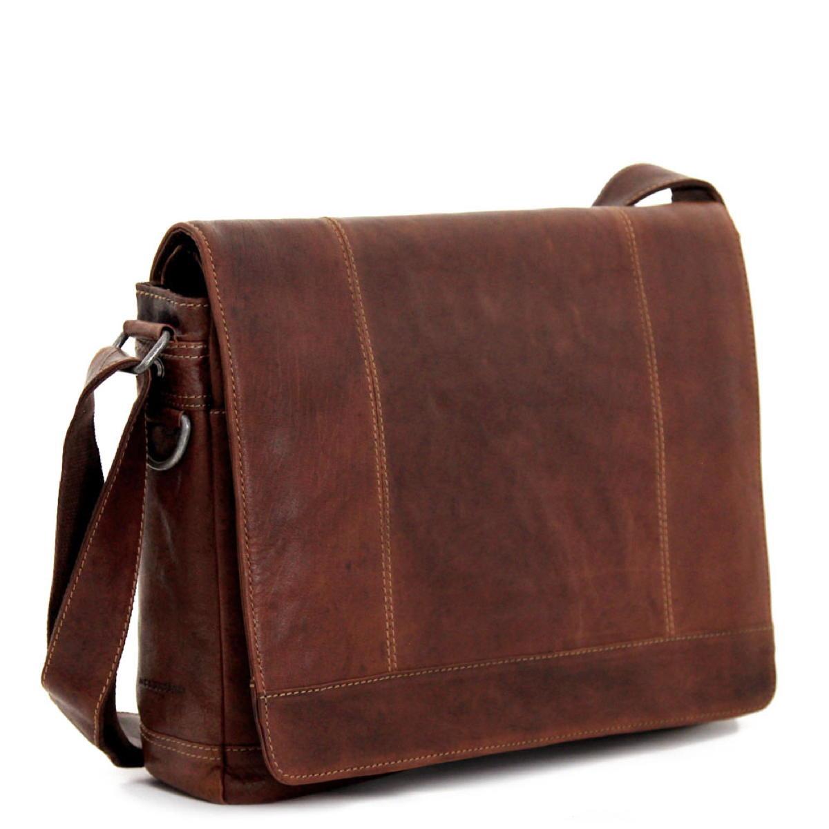Jack Georges Full-Size Messenger Bag - Brown