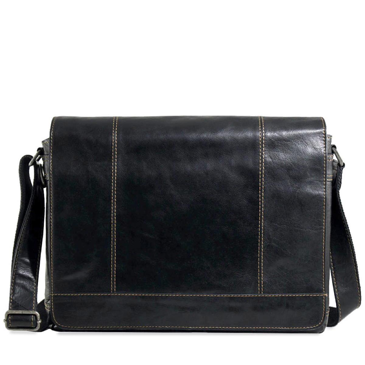 Jack Georges Full-Size Messenger Bag - Black