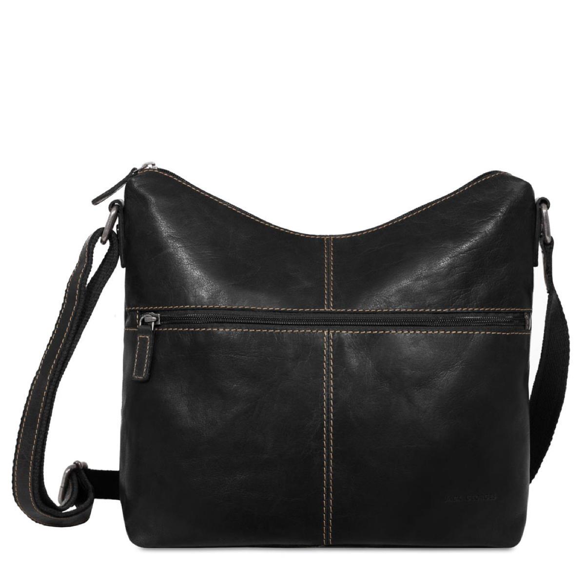 Jack Georges Uptown Hobo with Large Front Pocket - Black