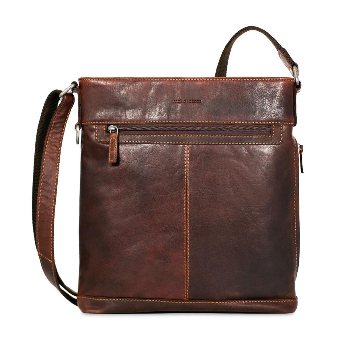 Jack Georges Crossbody Messenger Bag - Brown
