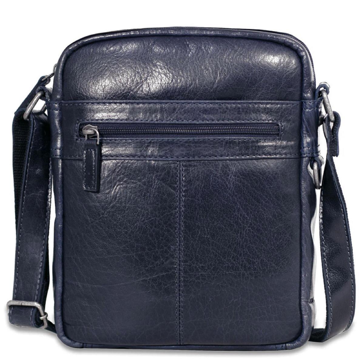 Jack Georges Slim Zippered Crossbody Bag - Navy