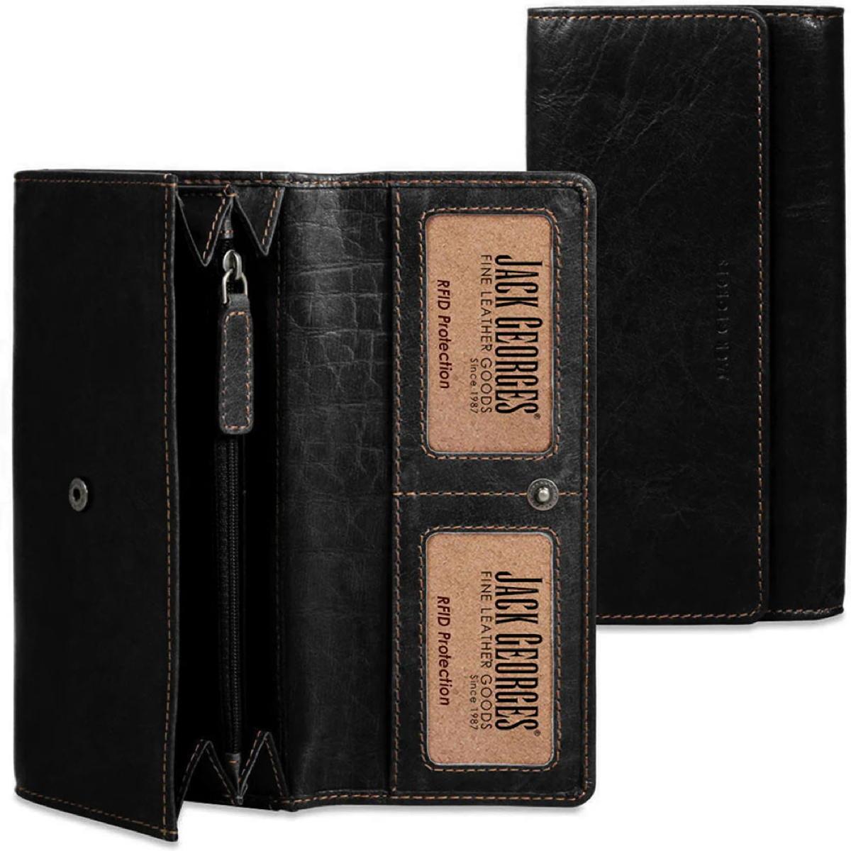 Jack Georges Clutch Wallet - Black