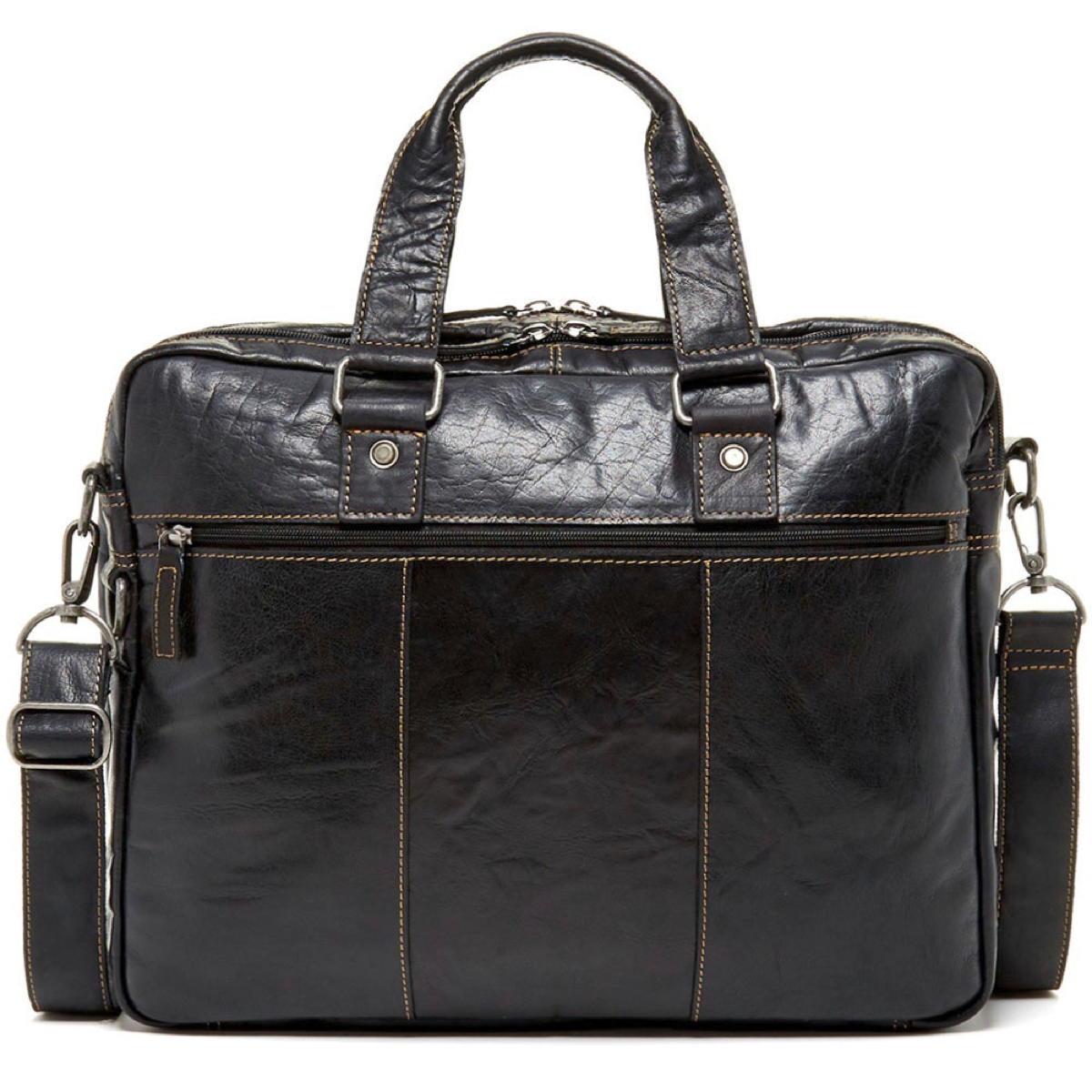Jack Georges Large Double Gusset Top Zip - Black