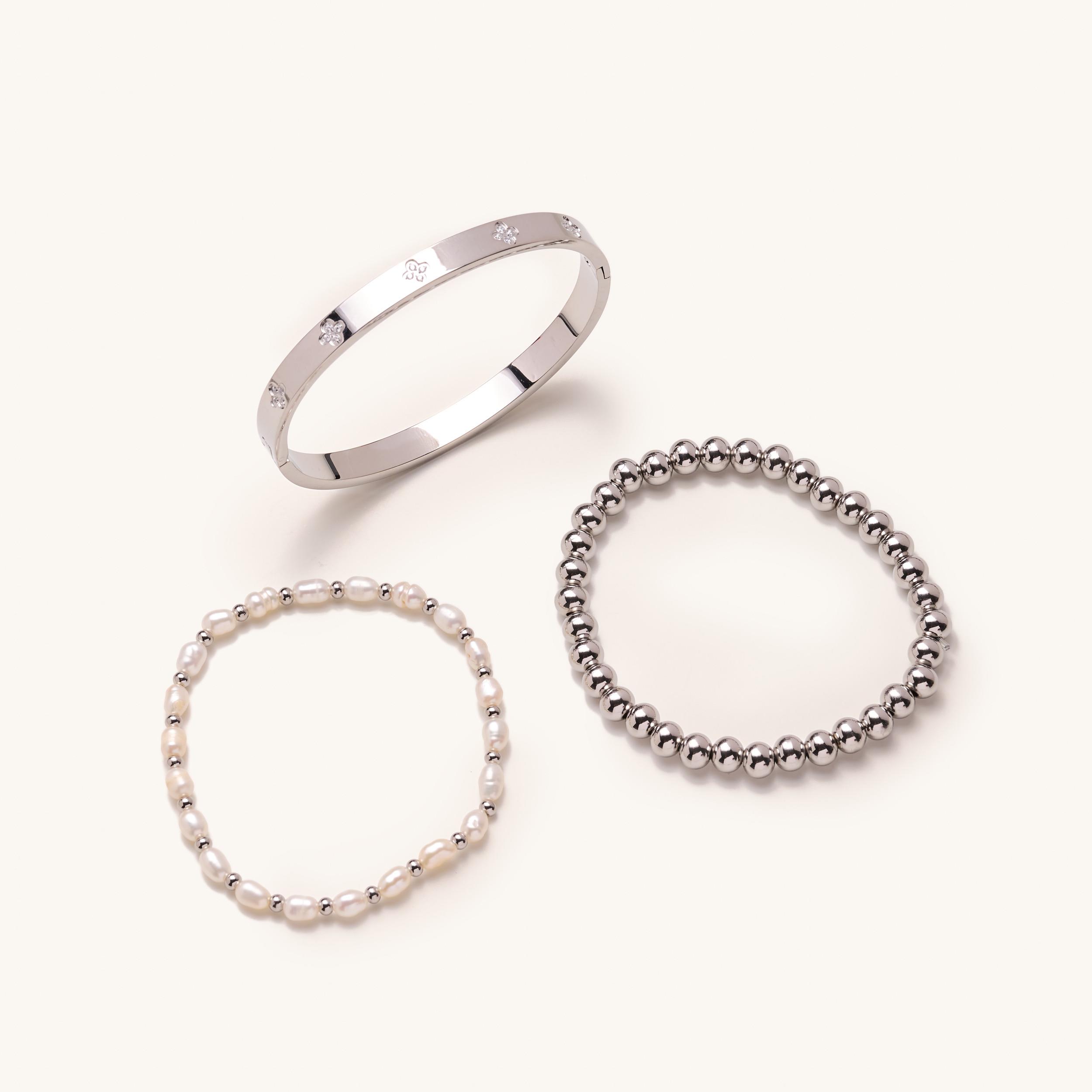 Nikki Smith Gia Bracelet Set - Silver 
