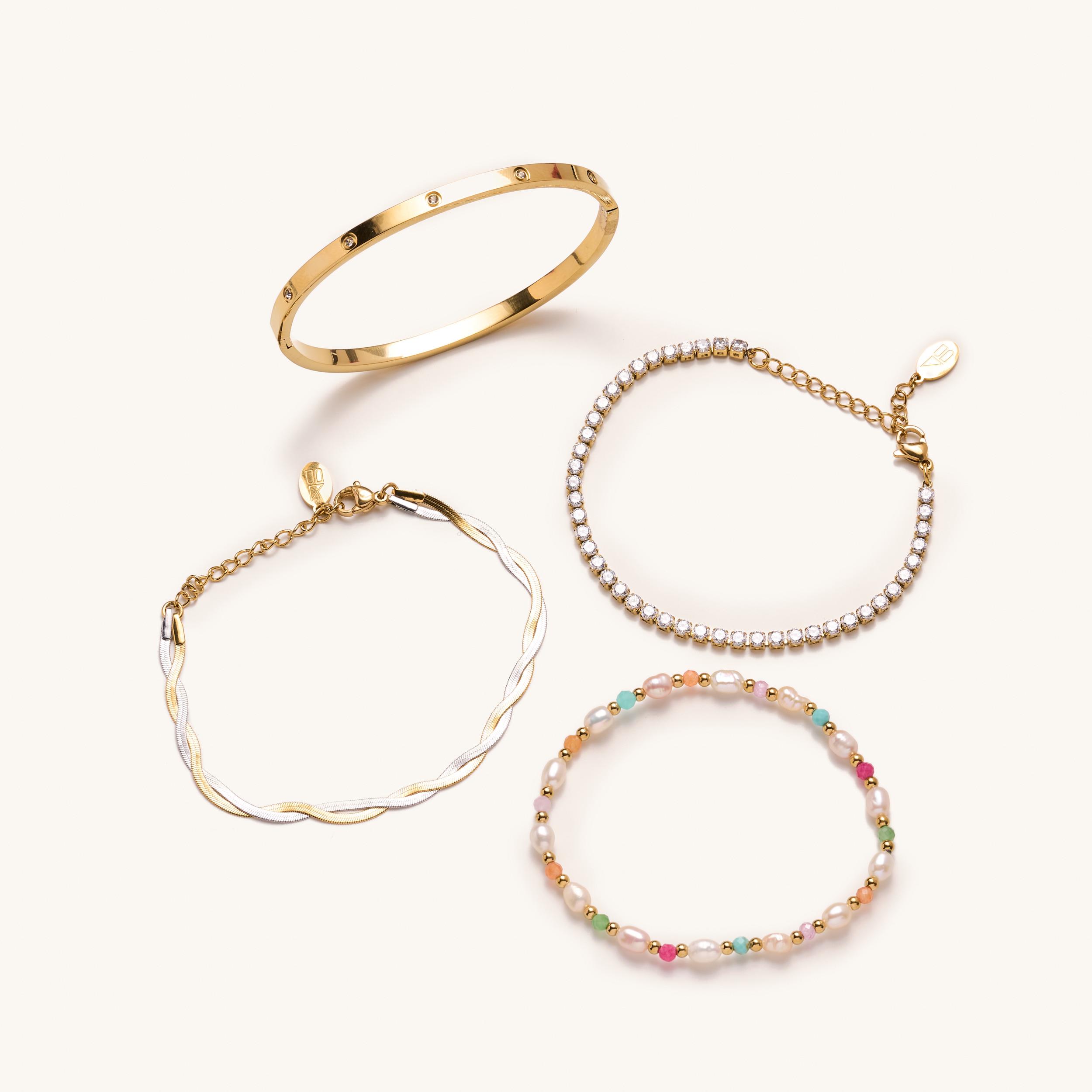 Nikki Smith Kate Bracelet Stack Set - Gold 