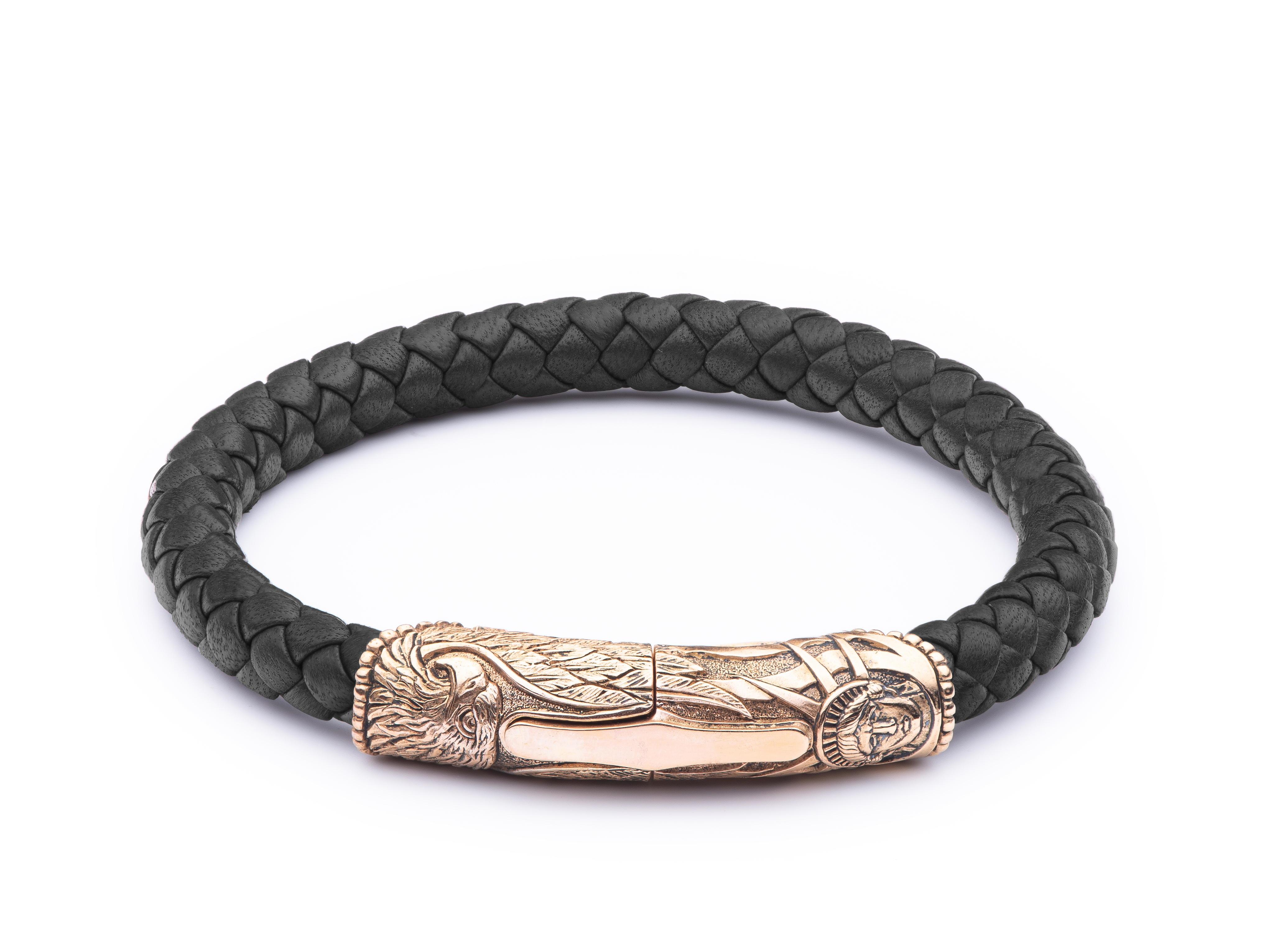 William Henry Leather Bracelet Bryce Canyon - Black Bronze